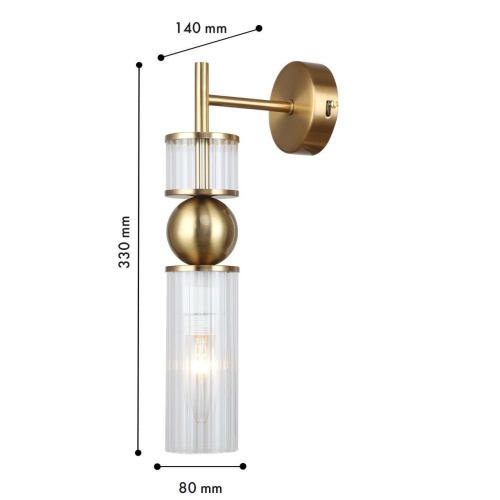 Бра F-Promo 4737-1W, настенный светильник, D140xW80xH330, 1xE14x40W, excluded