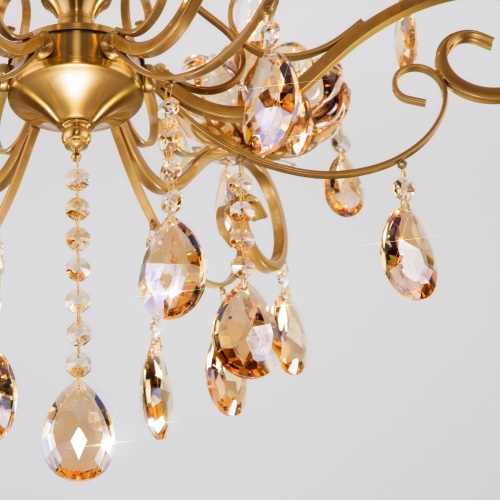 Подвесной светильник Eurosvet 10109/6 бронза/тонированный хрусталь Strotskis