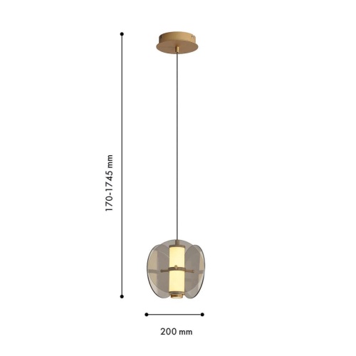 Подвес Favourite 4625-1P, подвес, D200xH210/1745, LEDx10W, 490LM, 3000K, included