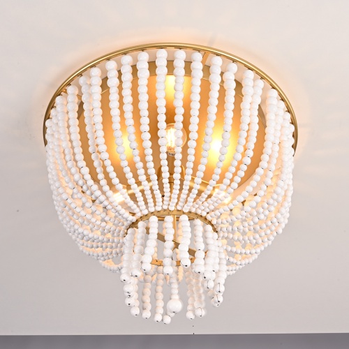 Потолочная люстра JACQUELINE CLEAR FLUSH-MOUNT brass 186173-22