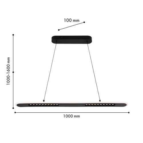 Подвесная люстра F-Promo 4473-2P, подвесная люстра, L1000xW100xH1000/1600, LEDx82W, 4460LM, 3000-6500K, included, remote control
