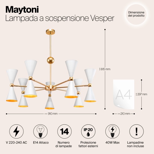 Подвесной светильник Maytoni MOD108PL-14WG