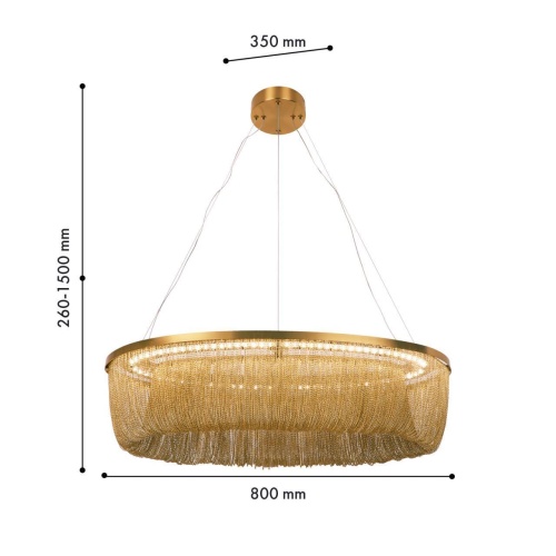 Подвесная люстра Favourite 4491-8P, подвесная люстра, L800xW350xH260/1500, LEDx40W, 1100LM, 4000K, included