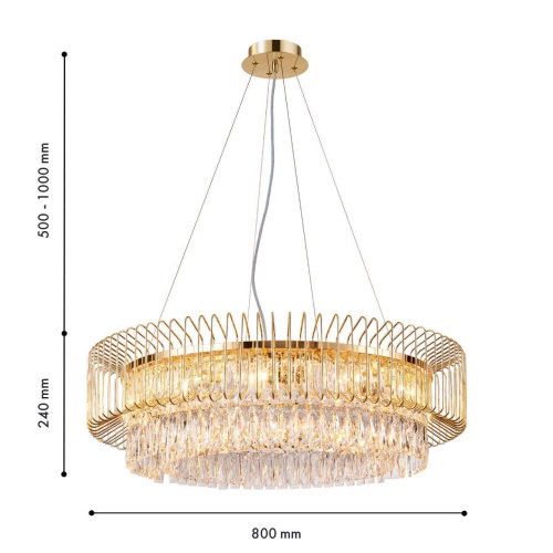 Подвесная люстра Favourite 4779-10P, подвесная люстра, D800xH800/1300, 10xE14x40W, excluded