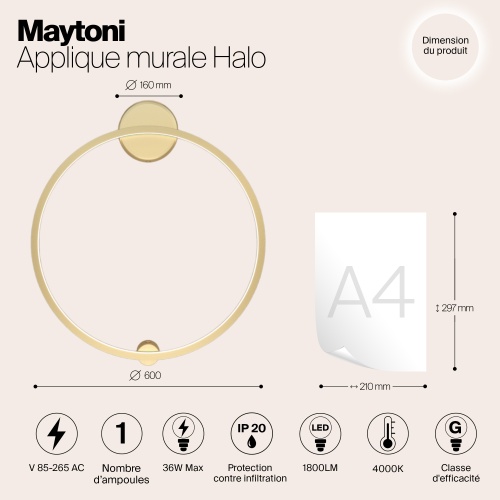 Настенный светильник (бра) Maytoni MOD005WL-L22BSK1