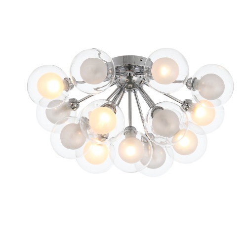 SL431.102.15 Люстра потолочная ST-Luce Хром/Прозрачный, Белый G9 15*5W ДУАЛИТА