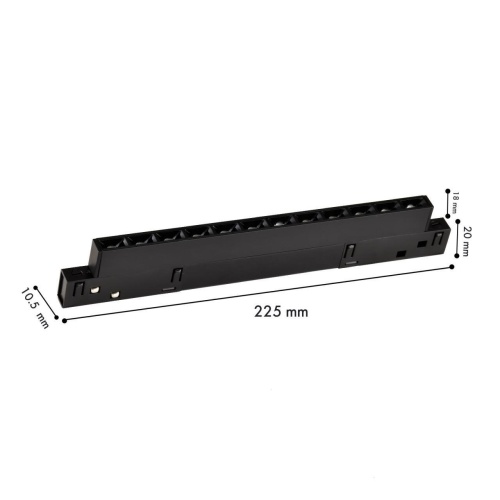 Светильник для трековой системы logica Favourite 4577-1U, трековый светильник, L226xW10.5xH18, LEDx10W, 48V, 410LM, 2700-5700K, CRI>90, beam angle:30, included