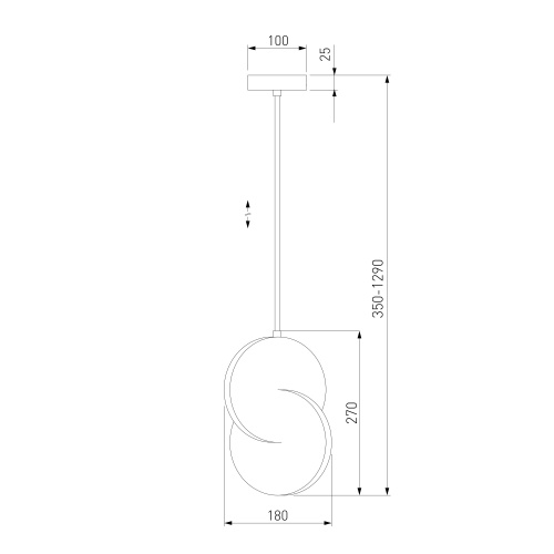 Подвесной светильник Eurosvet 50225/1 LED хром