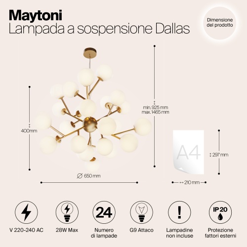 Подвесной светильник Maytoni MOD545PL-24BS