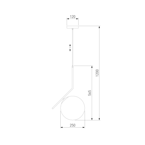 Подвесной светильник хром Eurosvet 50153/1