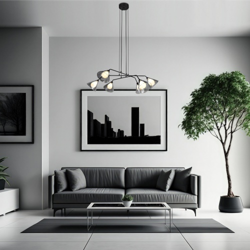 Подвесной светильник Eurosvet 70161/6 черный Smart