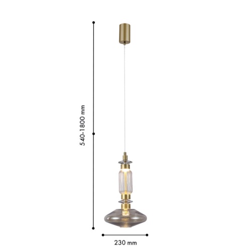 Подвес Favourite 4239-1P, подвес, D230xH540/1800, LEDx12W, 1040LM, 4000K, included
