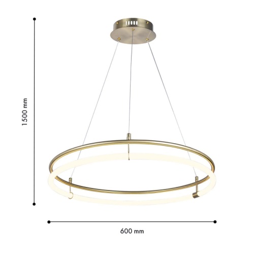 Подвесная люстра Favourite 4629-6P, подвесная люстра, D600xH200/1500, LEDx24W, 2740LM, 4000K, included