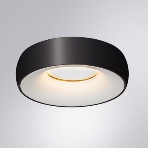 Точечный встраиваемый светильник Arte lamp A6665PL-1BK Светильник потолочный встраиваемый HEZE для MR16 Ø98x32мм черный+белый IP20 монтаж Ø76мм