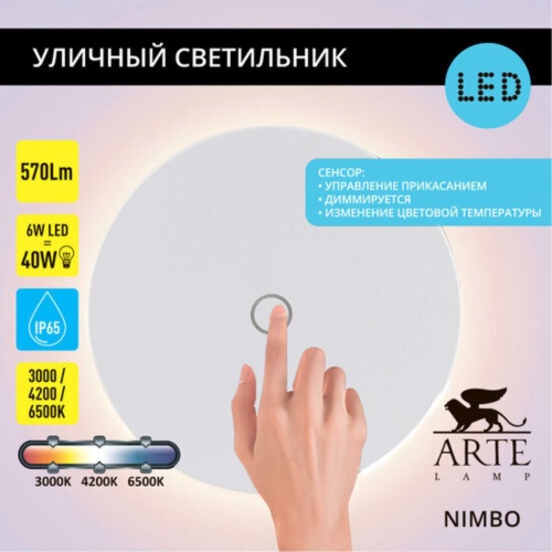 Фасадные светильник Arte lamp A4506AL-1WH УЛИЧНЫЙ СВЕТИЛЬНИК
