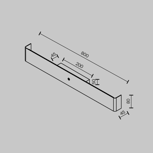 Настенный светильник (бра) Maytoni MOD492WL-L16BK