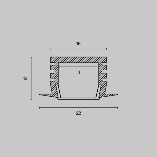 Профиль Led Strip ALM006S-2M