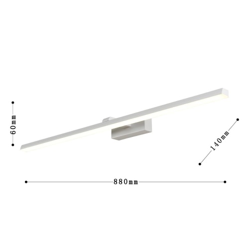 Бра Favourite 3044-3W, настенный светильник, D140xW880xH60, 1xLEDx16W, 1280LM, 4000K, IP44, included