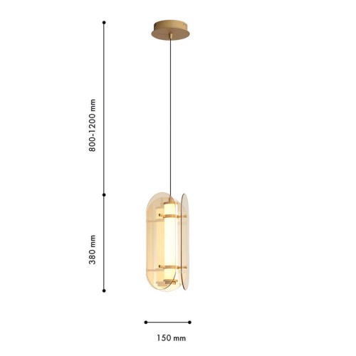 Подвес Favourite 4624-2P, подвес, D190xH420/1925, LEDx16W, 860LM, 3000K, included