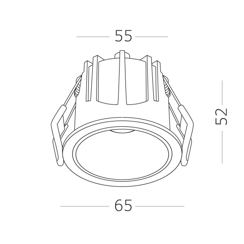 ST757.538.10R Св-к встр. Белый LED 1*10W 60° IP20 D65xH52 85-265V В комплекте Встраиваемые светильники