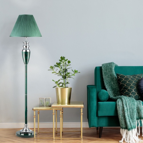 Напольный светильник Eurosvet 009 W /1T GR арматура+колпак(зеленый)