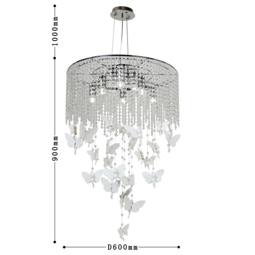 Подвесная люстра Favourite 1165-6PC, люстра 2в1, D600xH900/1900, 6xE27x40W, excluded