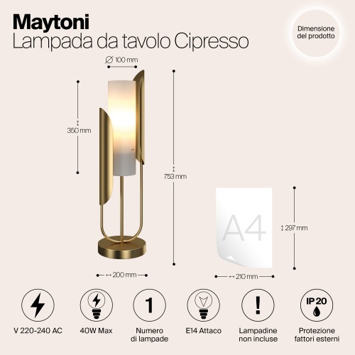 Настольный светильник Maytoni Z014TL-01G
