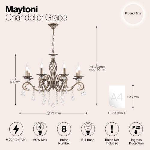 Люстра Maytoni RC247-PL-08-R
