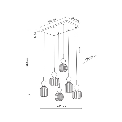 Подвесной светильник TK Lighting 11044 Sophia Cognac