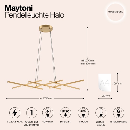 Подвесной светильник Maytoni MOD244PL-L50BSK