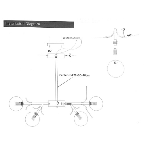 Люстра на штанге Light of MATISSE SELF D67 189765-26
