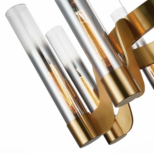 SL1235.303.08 Люстра подвесная ST-Luce Латунь/Хром, Прозрачный E27 8*40W ETTORE