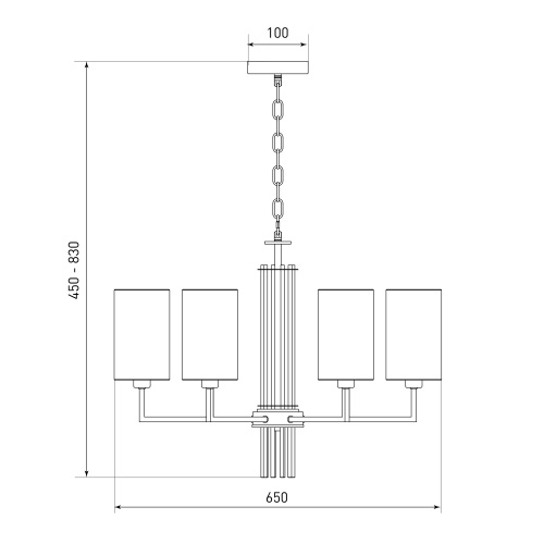 Подвесной светильник Eurosvet 60134/6 никель
