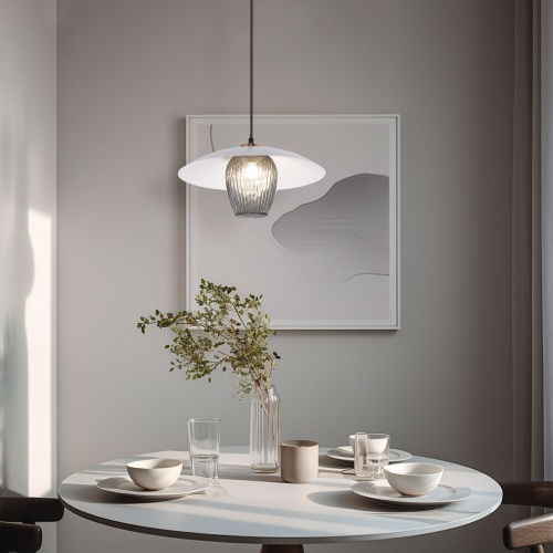  Eurosvet 50259/1/ подвесной светильник/ белый/дымчатый