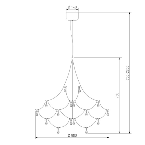 Подвесной светильник Bogate's 90400 LED латунь