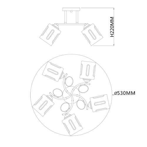 Потолочный светильник Escada 1120/5PL E27*40W Chrome