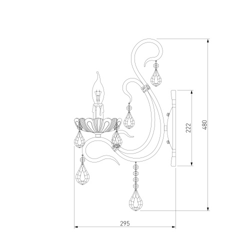 Настенный светильник Eurosvet 12205/1 белый Strotskis