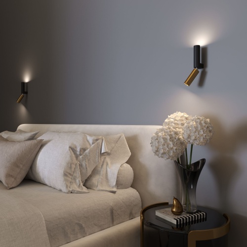 Настенный светильник Eurosvet 40020/1 LED черный/латунь