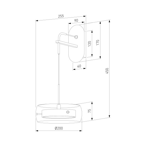 Настенный светильник Eurosvet 201052 LED черный