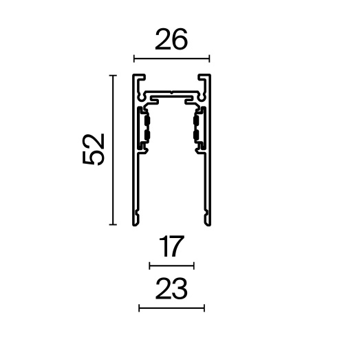 Шинопровод накладной/подвесной Technical TRX034-412W