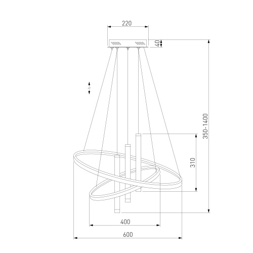 Подвесной светильник Eurosvet 90270/3 черный