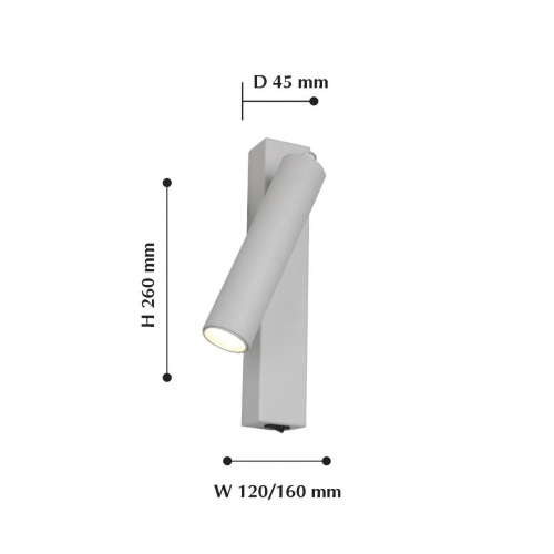 Настенный светильник Favourite 2229-1W, настенный светильник, L260xW45xH100/265, 1xLEDx7W, 560LM, 4000K, included, switch