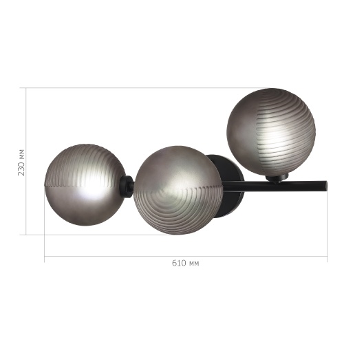 SL1184.401.03 Бра ST-Luce Черный/Дымчатый G9 3*5W TODO