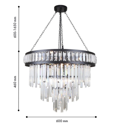 Подвесная люстра Favourite 4731-12P, подвесная люстра, D600xH600/1650, 12xE14x40W, excluded