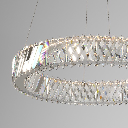 Подвесной светильник Eurosvet 101004 LED никель никель хрусталь Strotskis