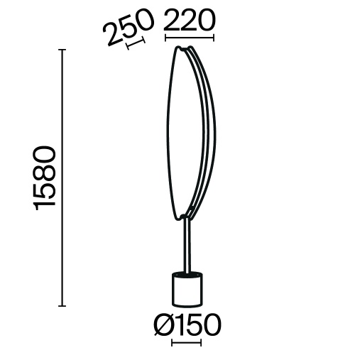 Напольный светильник (торшер) Maytoni MOD281FL-L33BS3K