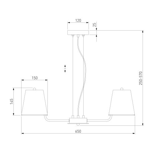 Подвесной светильник хром Eurosvet 60155/5