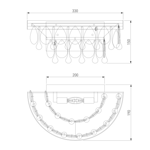  Eurosvet 60165/2/ настенный светильник/ латунь