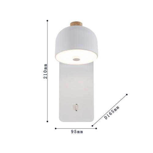Бра Favourite 2834-1W, настенный светильник, D165xW95xH210, LEDx5W, 400LM, 3000K, included, switch