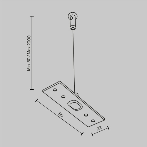 Комплектующие для накладной трековой системы Technical TRA034SW-2W